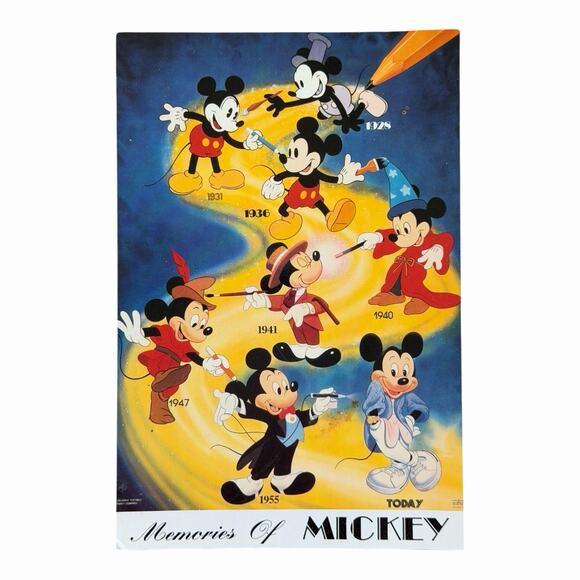 2 Vintage Disney Postcards Memories of Mickey Rev Minnie Mouse LMPC Impressions - Picture 7 of 10